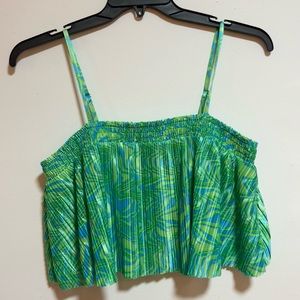 BP medium green blue retro tank